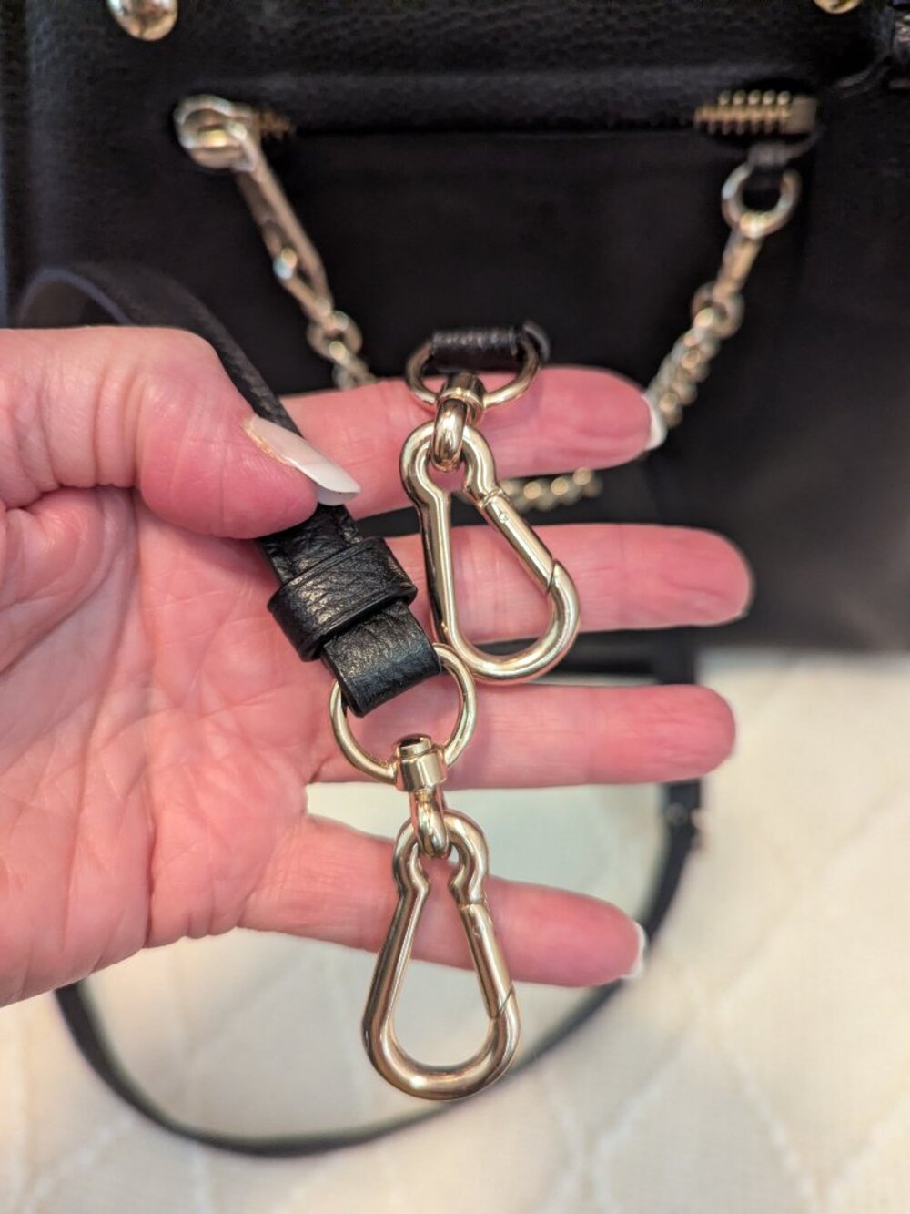 Coach Prairie Chain Satchel EUC Black Pebble Quiet Luxury Old Money Convertible - Picture 14 of 16
